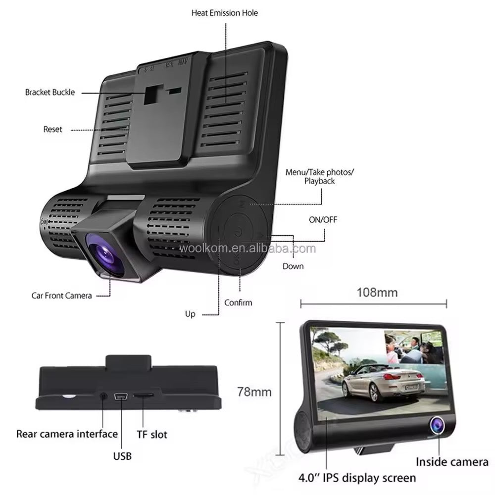CAMARA DE COCHE DOBLE LENTE